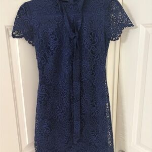 Betsey Johnson Navy Blue Lace Dress